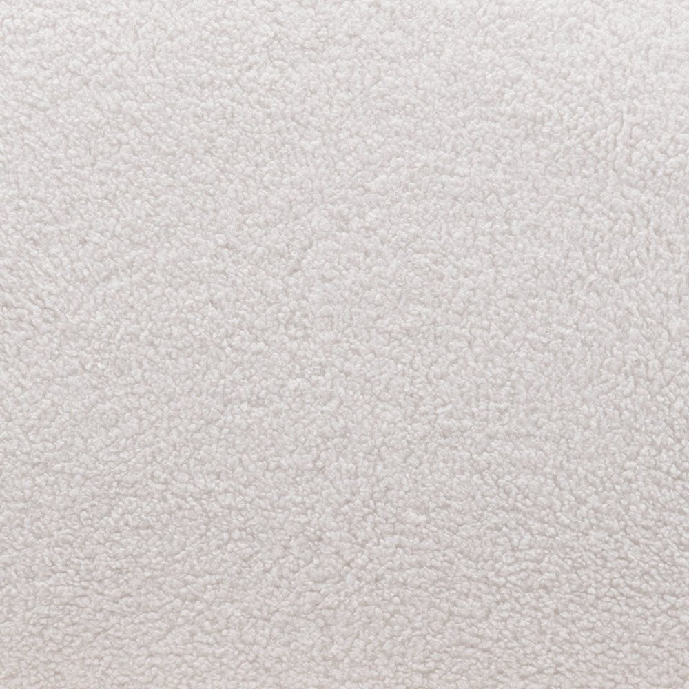 30" Cream And Black Faux Shearling And Upholstered Slipper Chair