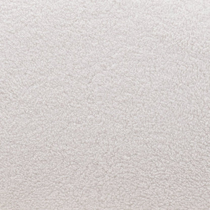 30" Cream And Black Faux Shearling And Upholstered Slipper Chair