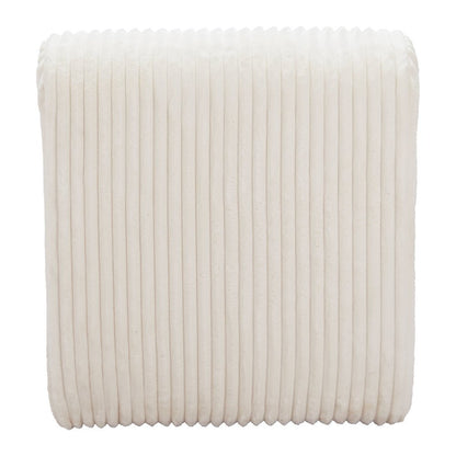 26" White Corduroy And Upholstered Lounge Chair