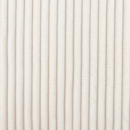 26" White Corduroy And Upholstered Lounge Chair