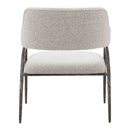 28" Gray And Black Upholstered Arm Chair