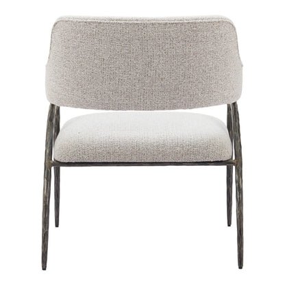 28" Gray And Black Upholstered Arm Chair