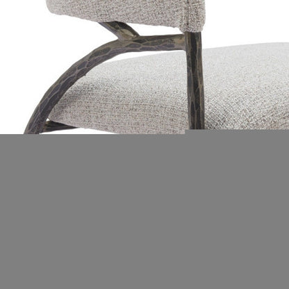 28" Gray And Black Upholstered Arm Chair
