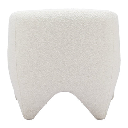 30" White Faux Shearling And Upholstered Arm Chair