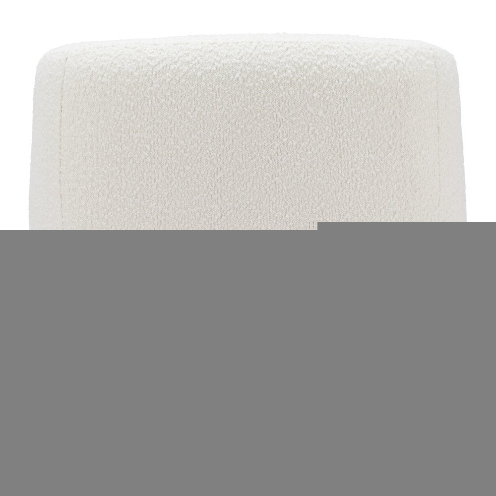 30" White Faux Shearling And Upholstered Arm Chair