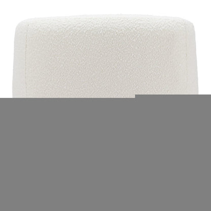 30" White Faux Shearling And Upholstered Arm Chair