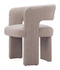 27" Beige Faux Shearling And Upholstered Arm Chair