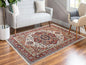 8' X 10' Rust and Gray Oriental Hand Knotted Area Rug With Fringe