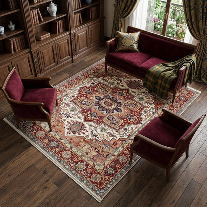 8' X 10' Rust and Gray Oriental Hand Knotted Area Rug With Fringe