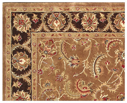 5' X 8' Brown Oriental Hand Tufted Non Skid Area Rug