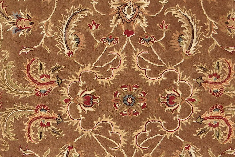 5' X 8' Brown Oriental Hand Tufted Non Skid Area Rug