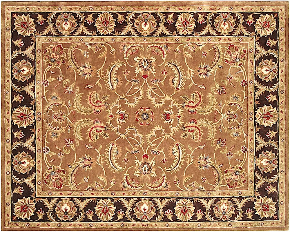 5' X 8' Brown Oriental Hand Tufted Non Skid Area Rug