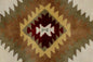 5' X 8' Ivory and Black Southwestern Hand Tufted Non Skid Area Rug