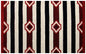 8' X 11' Ivory and Black Southwestern Hand Tufted Non Skid Area Rug