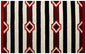 8' X 11' Ivory and Black Southwestern Hand Tufted Non Skid Area Rug