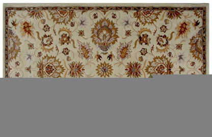 5' X 8' Cream Oriental Hand Tufted Non Skid Area Rug
