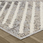 7' X 10' Gray and Beige Abstract Distressed Area Rug