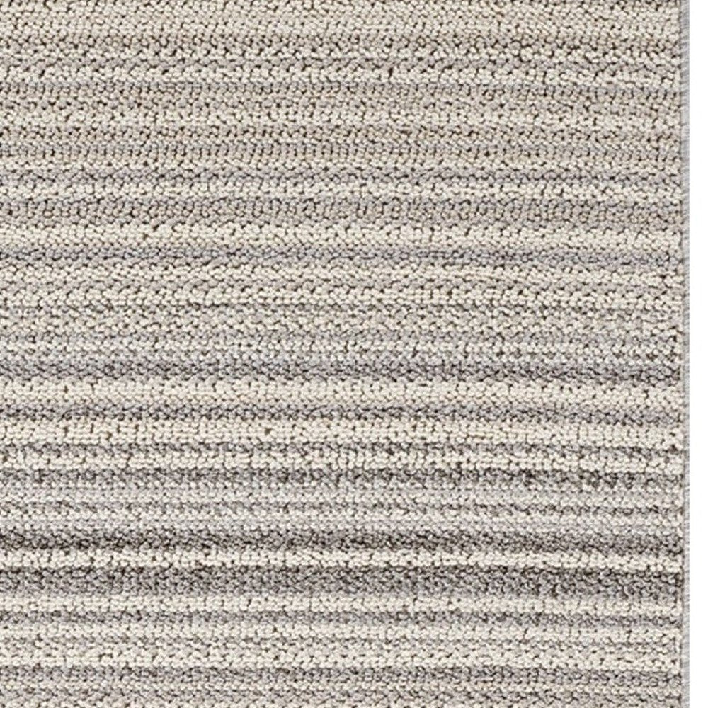 8' Gray And Beige Abstract Distressed Runner Rug