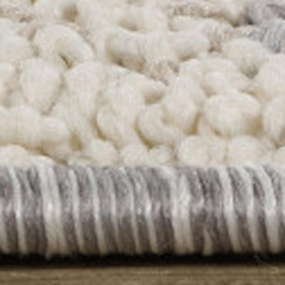 4' X 6' Gray and Beige Abstract Distressed Area Rug