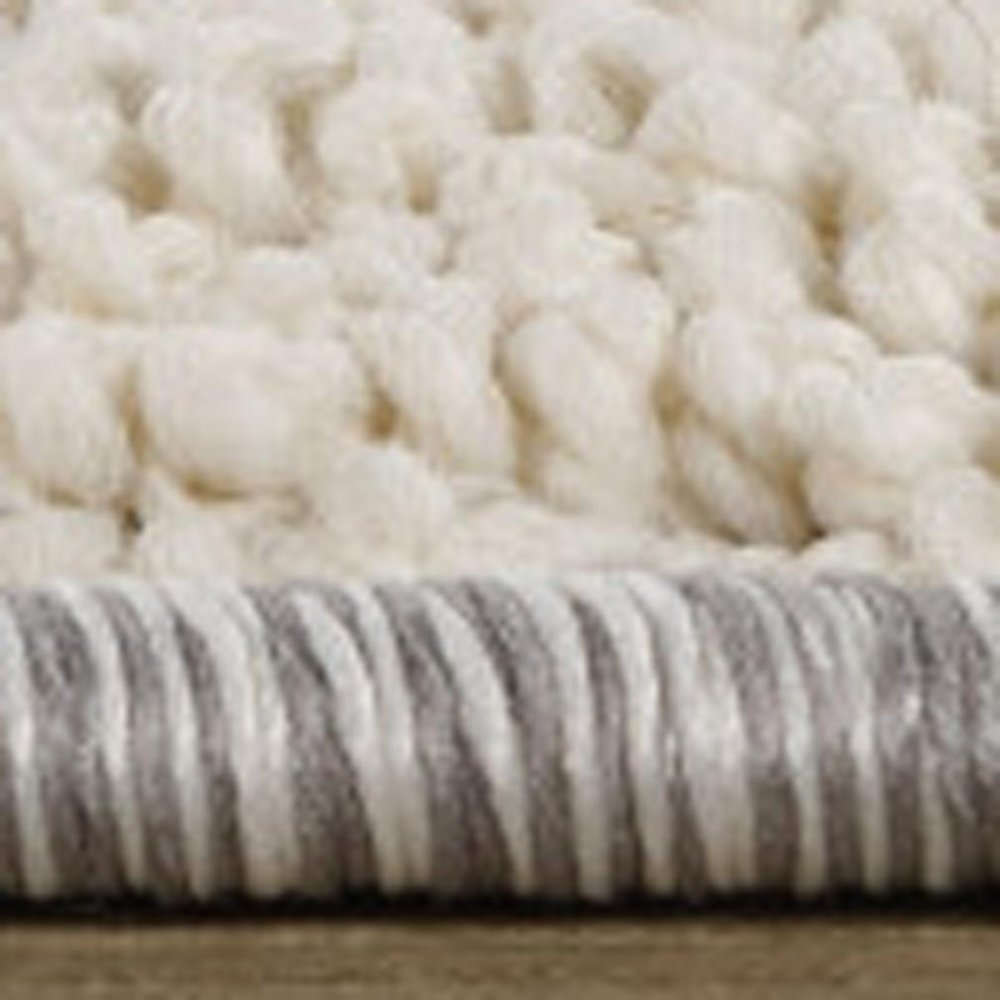 7' X 10' Gray and Beige Abstract Distressed Area Rug