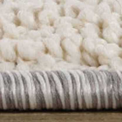 7' X 10' Gray and Beige Abstract Distressed Area Rug