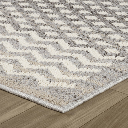 4' X 6' Gray and Beige Moroccan Distressed Area Rug