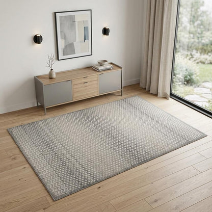 4' X 6' Gray and Beige Moroccan Distressed Area Rug