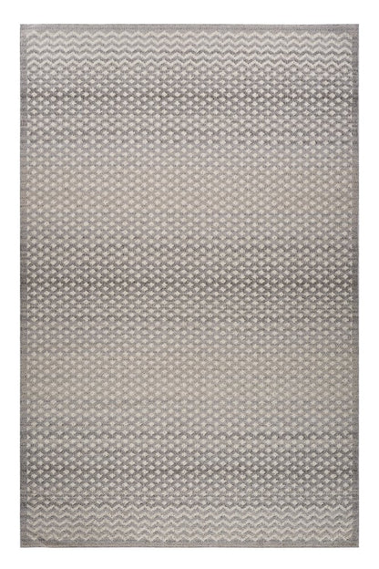 7' X 10' Gray and Beige Moroccan Distressed Area Rug