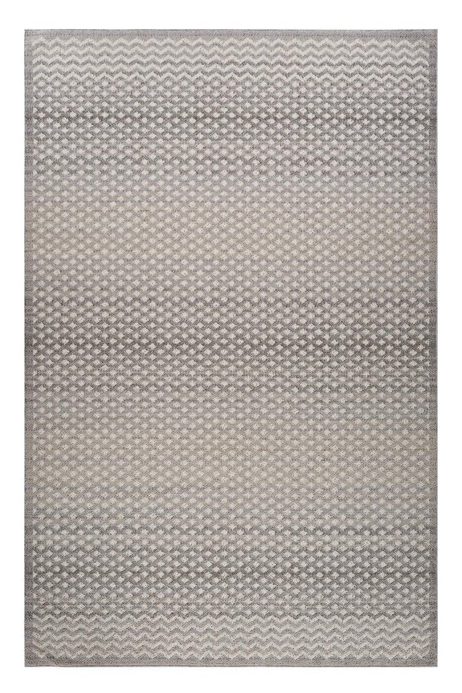 7' X 10' Gray and Beige Moroccan Distressed Area Rug
