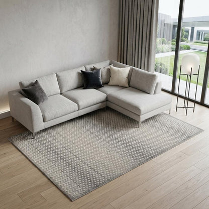 7' X 10' Gray and Beige Moroccan Distressed Area Rug