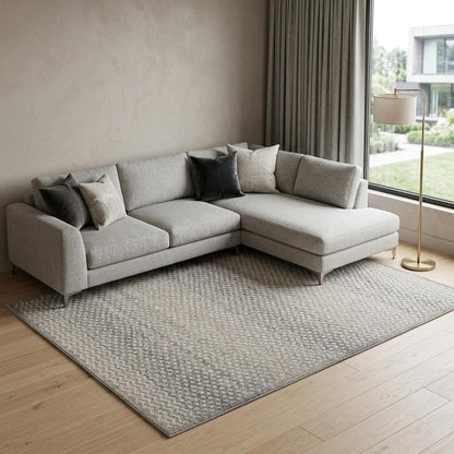 8' X 11' Gray and Beige Moroccan Distressed Area Rug