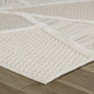 8' X 11' Cream and Beige Geometric Distressed Area Rug