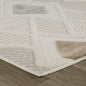 8' X 11' Cream and Beige Abstract Distressed Area Rug