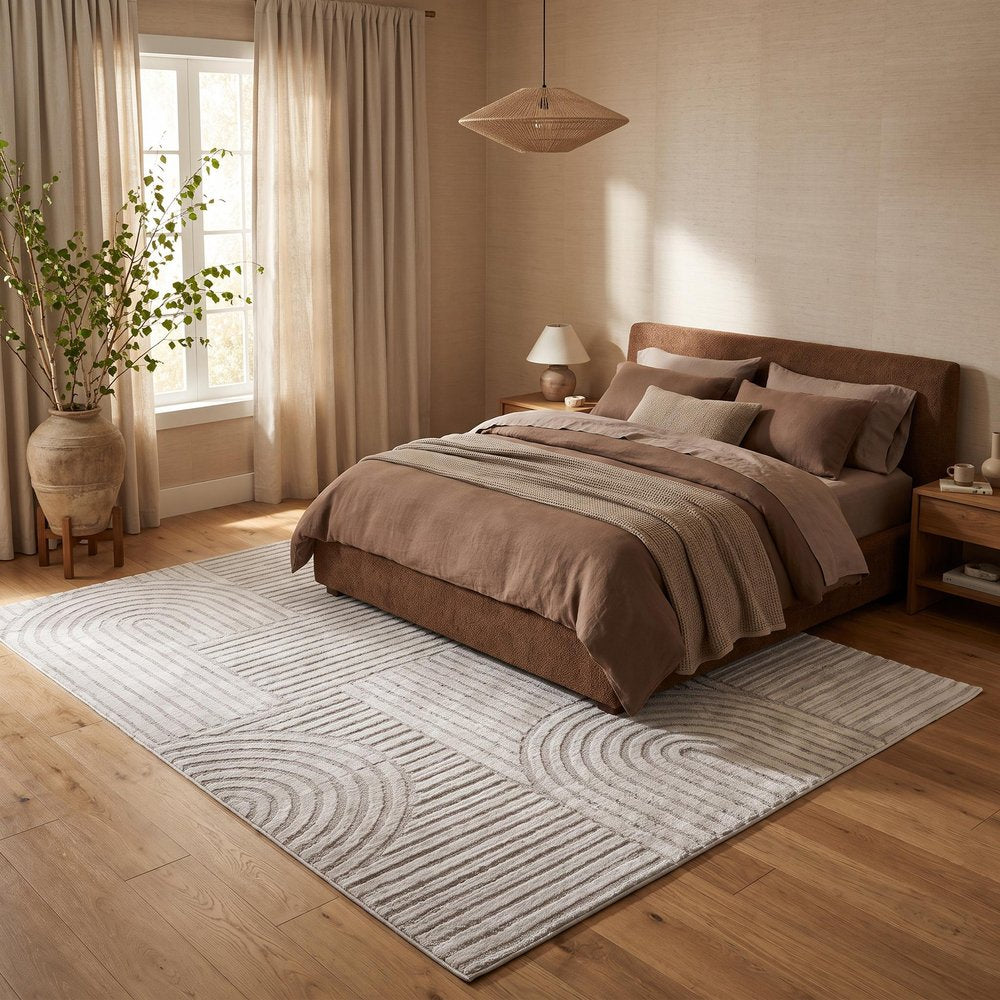8' X 11' Gray and Ivory Abstract Distressed Area Rug