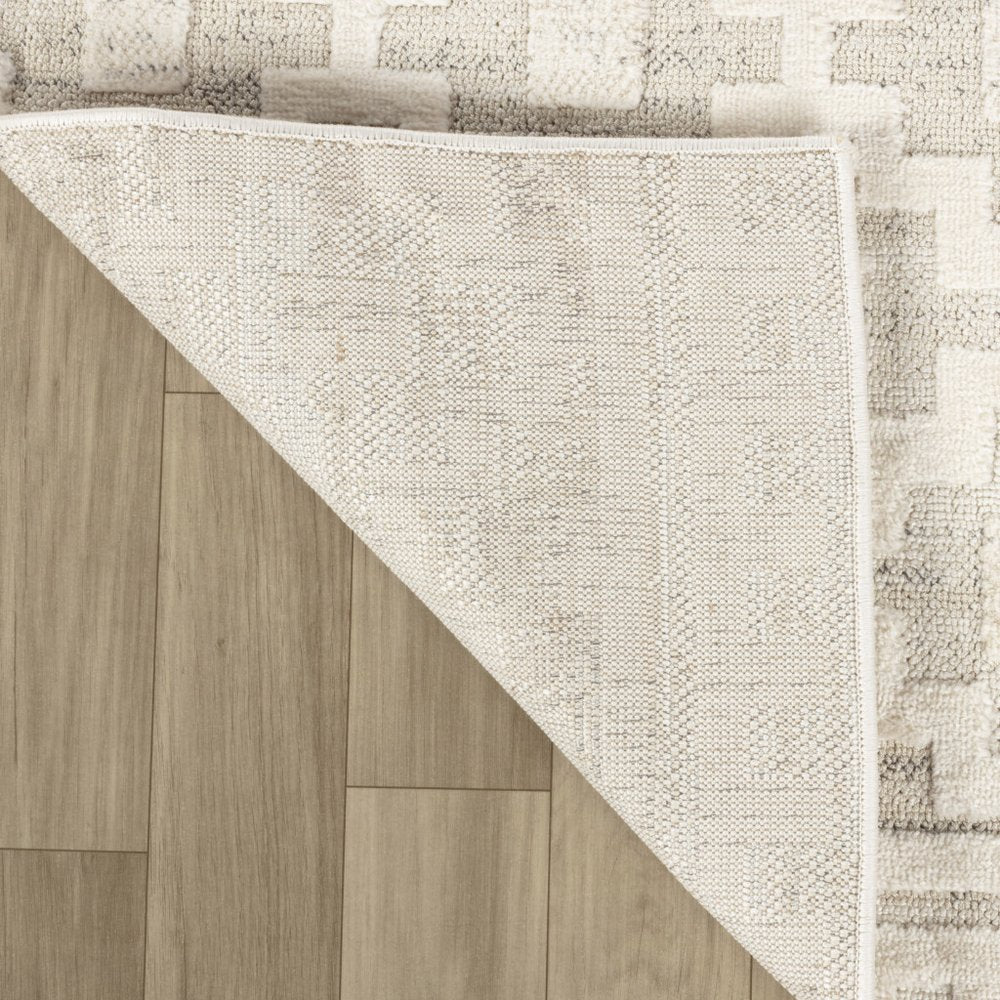 8' Gray And Beige Moroccan Distressed Runner Rug