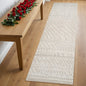 8' Gray And Beige Abstract Distressed Runner Rug