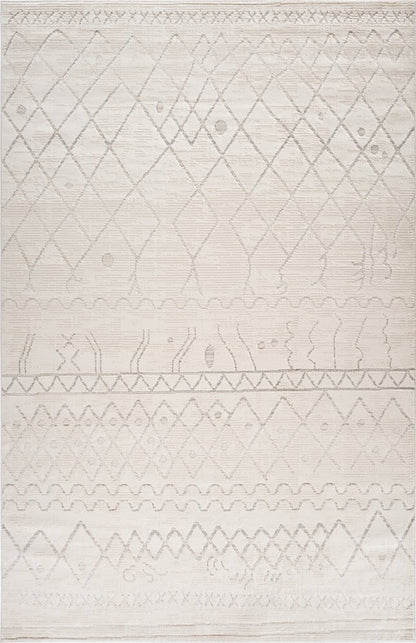 4' X 6' Gray and Beige Abstract Distressed Area Rug