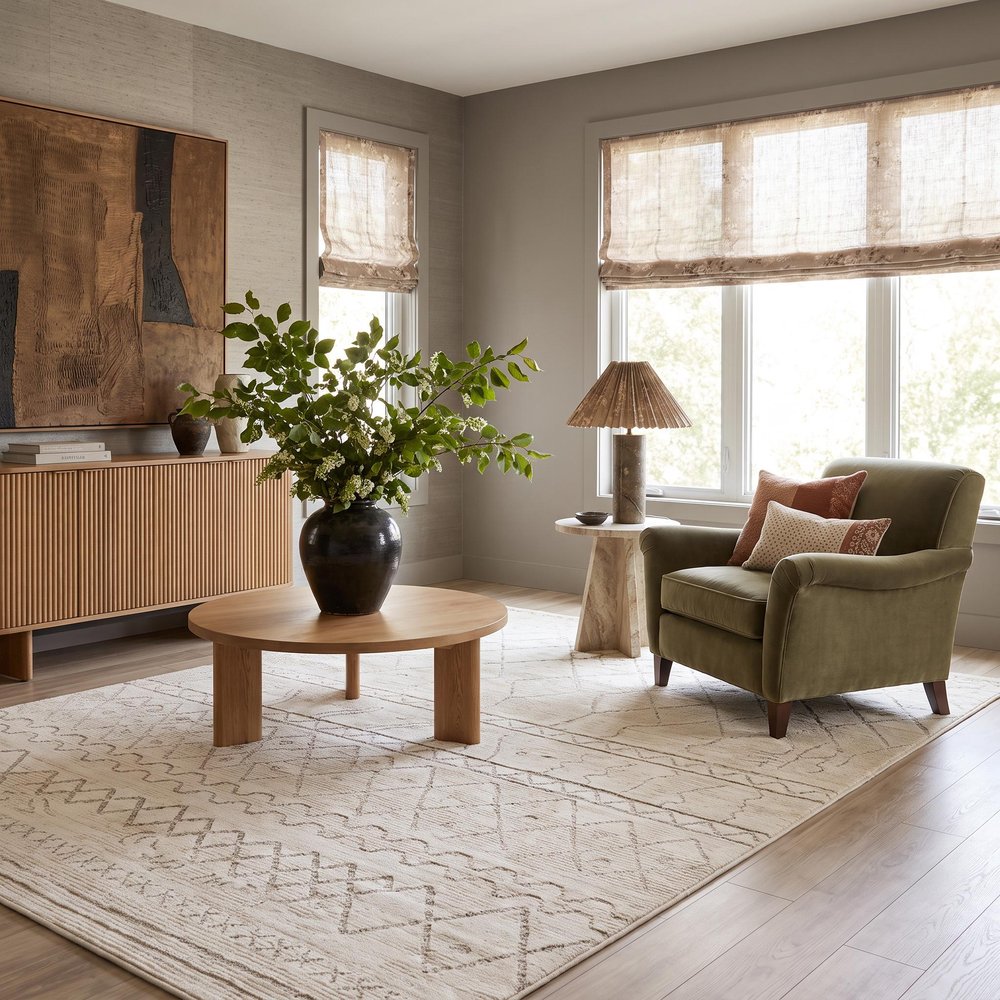 4' X 6' Gray and Beige Abstract Distressed Area Rug
