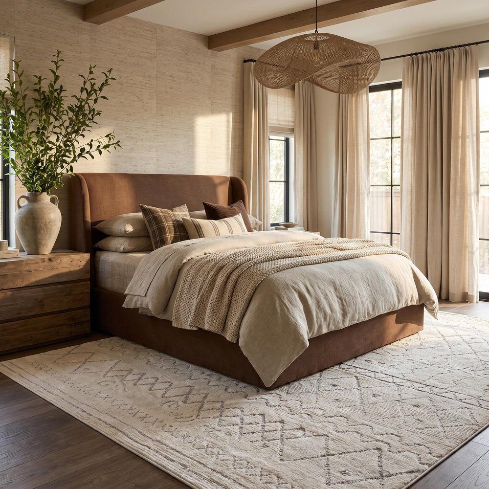 4' X 6' Gray and Beige Abstract Distressed Area Rug