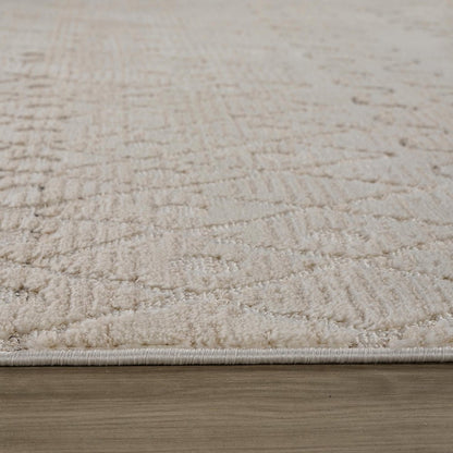 4' X 6' Gray and Beige Abstract Distressed Area Rug