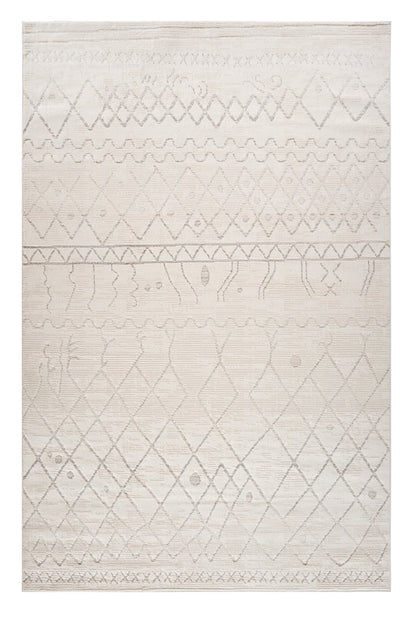 5' X 8' Gray and Beige Abstract Distressed Area Rug