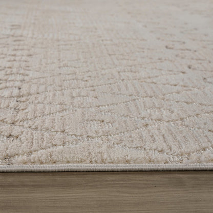 7' X 10' Gray and Beige Abstract Distressed Area Rug