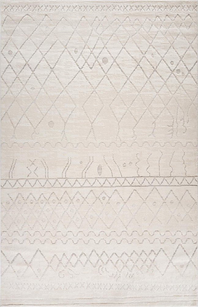 7' X 10' Gray and Beige Abstract Distressed Area Rug