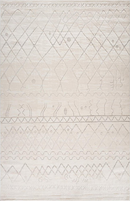 7' X 10' Gray and Beige Abstract Distressed Area Rug