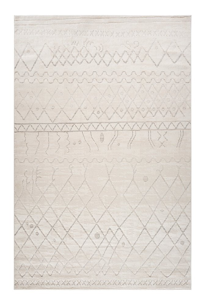7' X 10' Gray and Beige Abstract Distressed Area Rug