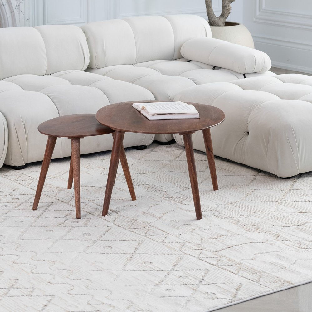 7' X 10' Gray and Beige Abstract Distressed Area Rug
