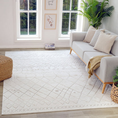 8' X 11' Gray and Beige Abstract Distressed Area Rug