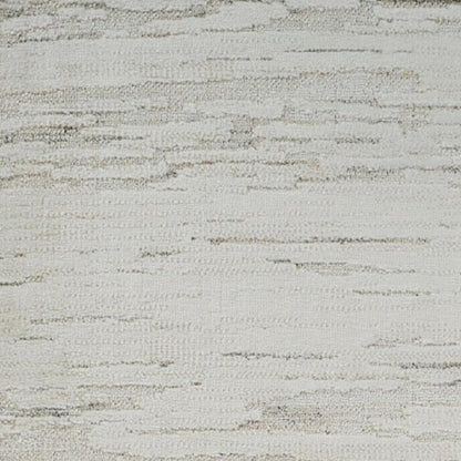 8' Gray And Beige Geometric Distressed Runner Rug