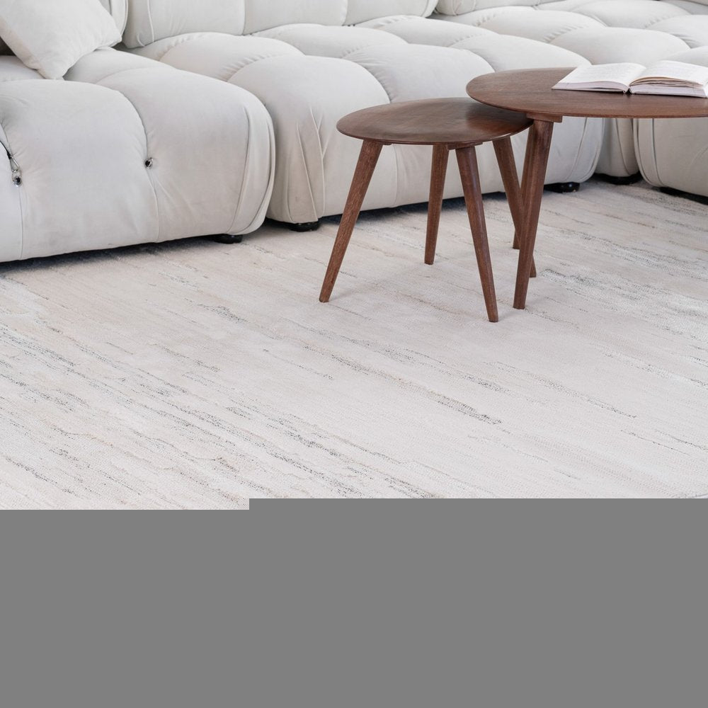 4' X 6' Gray and Beige Geometric Distressed Area Rug