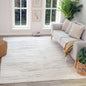 4' X 6' Gray and Beige Geometric Distressed Area Rug